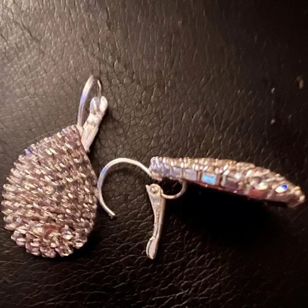 🔷 Swarovski New Stunning Crystal teardrop silver earrings 🔷